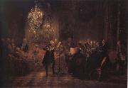 Adolph von Menzel The Flute concert of Frederick the Great at Sanssouci china oil painting reproduction